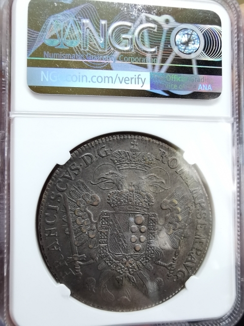 凡希社世界钱币微拍第九十七期 1763德国纽伦堡泰勒大银NGC-XF45