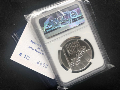 【随心拍&GetCoins】🌟广州展销会CICE专场🌟现代金银币拍卖第三十四期 - 【芬兰】1994年欧洲田径锦标赛【ngc69】【获奖币】