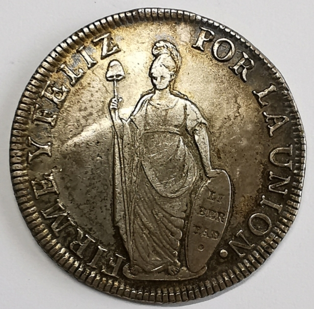 凡希社世界钱币微拍第九十七期 1832秘鲁站人8R大银极美品