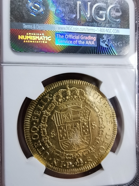 凡希社世界钱币微拍第九十七期 罕！1783SF哥伦比亚卡三8E大金NGC-MS62