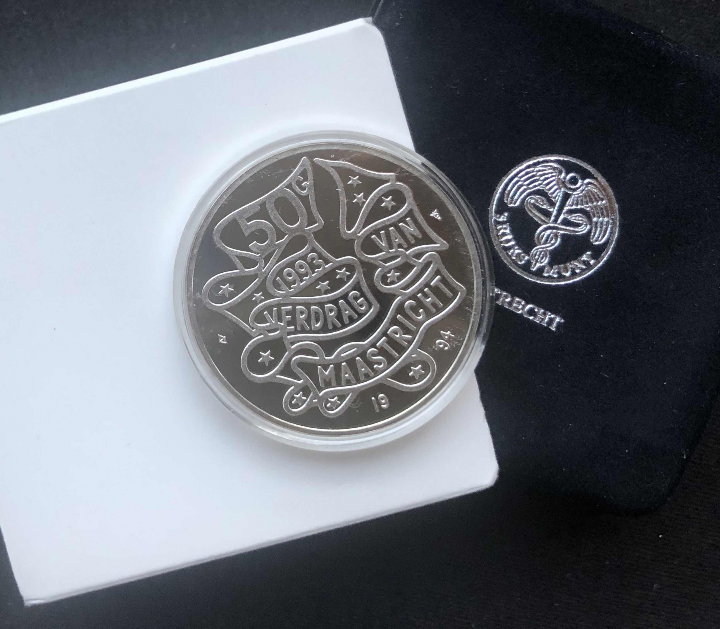 【币观天下】⭐️广州CICE展销会专场⭐️第八十五期钱币拍卖 【荷兰】原盒原证PROOF荷兰1994年马斯特里赫特条约纪念50盾银币