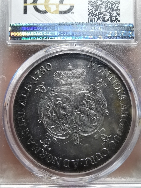 凡希社世界钱币微拍CICE专场拍卖 罕！1780库尔兰和瑟米加利亚公国泰勒大银PCGS-AUD