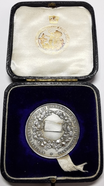 凡希社世界钱币微拍CICE专场拍卖 十九世纪法国瓦伦西恩园艺银章36mm原盒