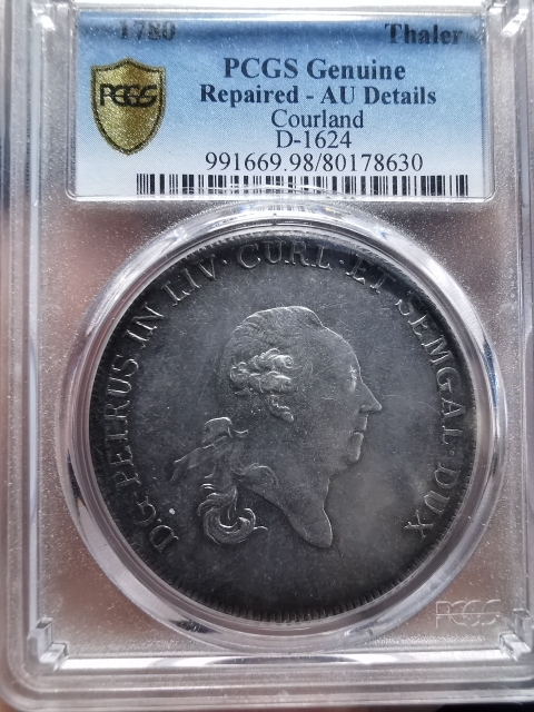 凡希社世界钱币微拍CICE专场拍卖 罕！1780库尔兰和瑟米加利亚公国泰勒大银PCGS-AUD