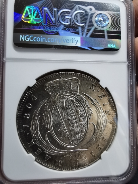 凡希社世界钱币微拍CICE专场拍卖 荐！德国1804萨克森泰勒大银NGC-MS62