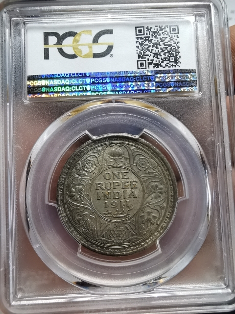 凡希社世界钱币微拍CICE专场拍卖 1911C英属印度猪卢比PCGS-MS63