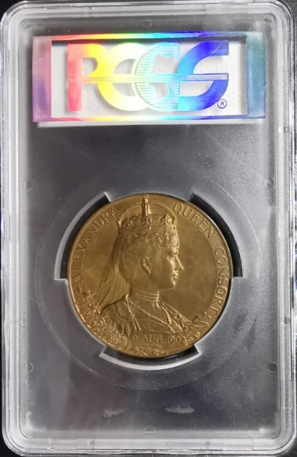 凡希社世界钱币微拍CICE专场拍卖 1902英国爱德华加冕纪念大型铜章PCGS-SP64