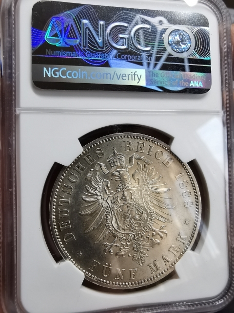 凡希社世界钱币微拍CICE专场拍卖 1888德国三皇之年5马克NGC-MS63