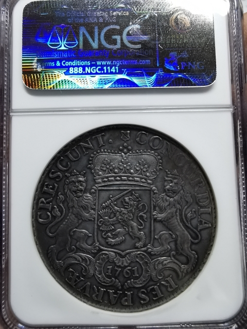 凡希社世界钱币微拍CICE专场拍卖 荐！1761荷兰乌特勒支武士大马剑NGC-UNCD