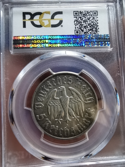 凡希社世界钱币微拍CICE专场拍卖 1933第三帝国路德5马克PCGS-AU58