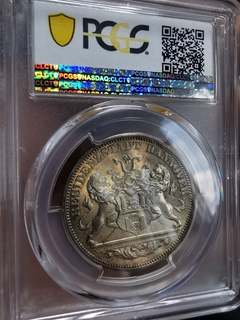 凡希社世界钱币微拍CICE专场拍卖 稀！1872汉诺威币章初打品PCGS-SP63