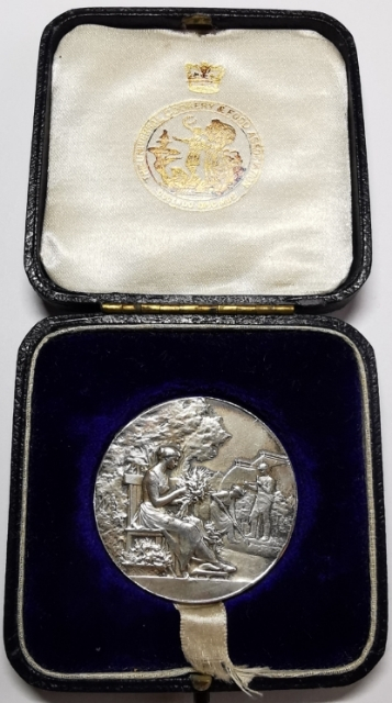 凡希社世界钱币微拍CICE专场拍卖 十九世纪法国瓦伦西恩园艺银章36mm原盒