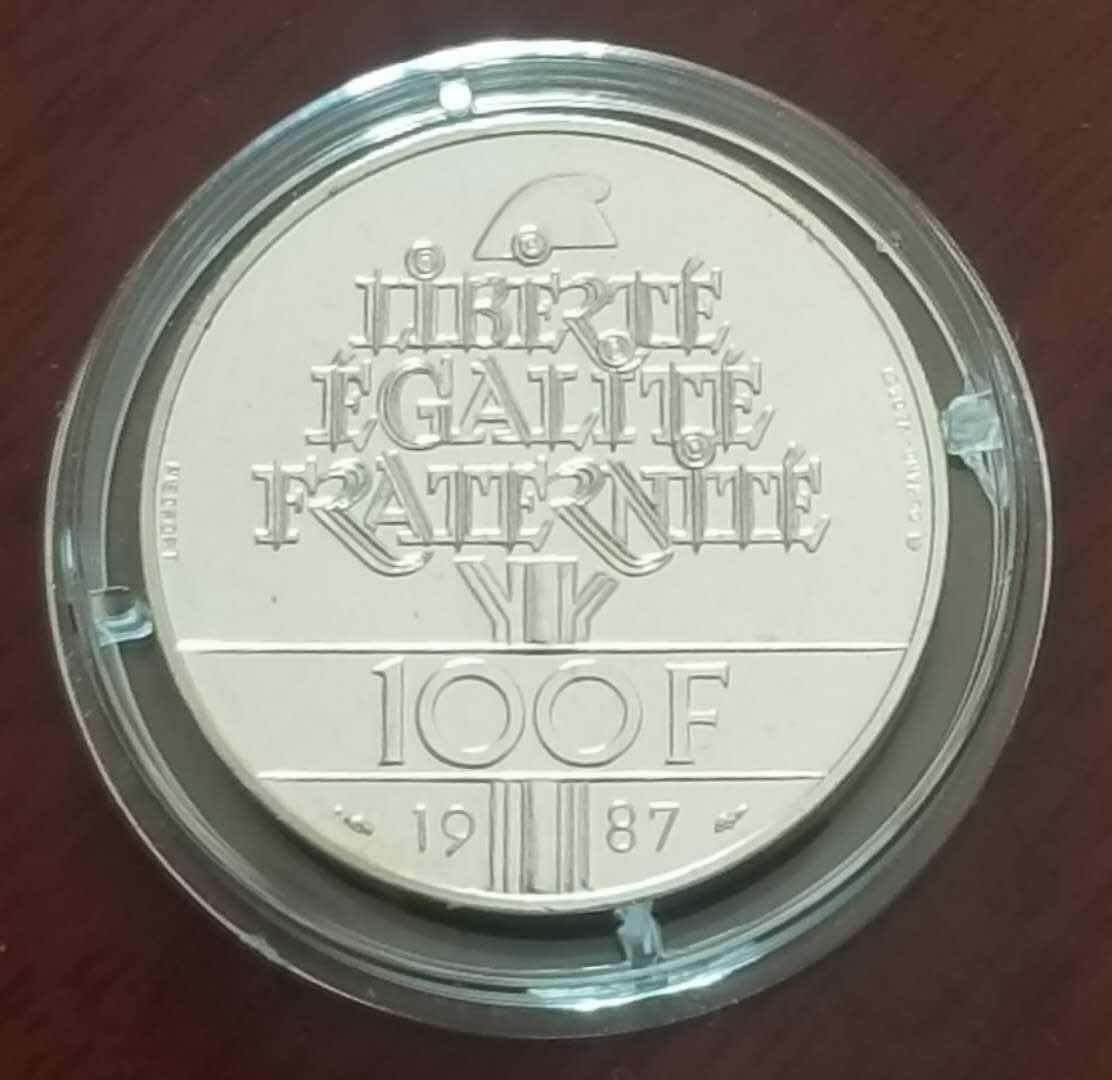 【随心拍&GetCoin】现代金银币拍卖第三十五期 法国1987年拉发伊特100法郎加厚纪念银币