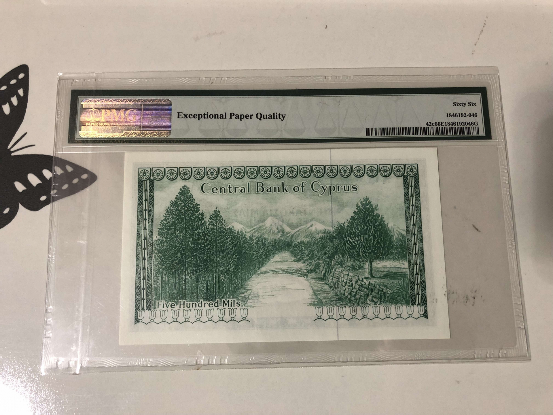 【收藏联盟】第101期拍卖——开启新纪元 塞浦路斯 1979年 500米尔 PMG66EPQ BWC出品