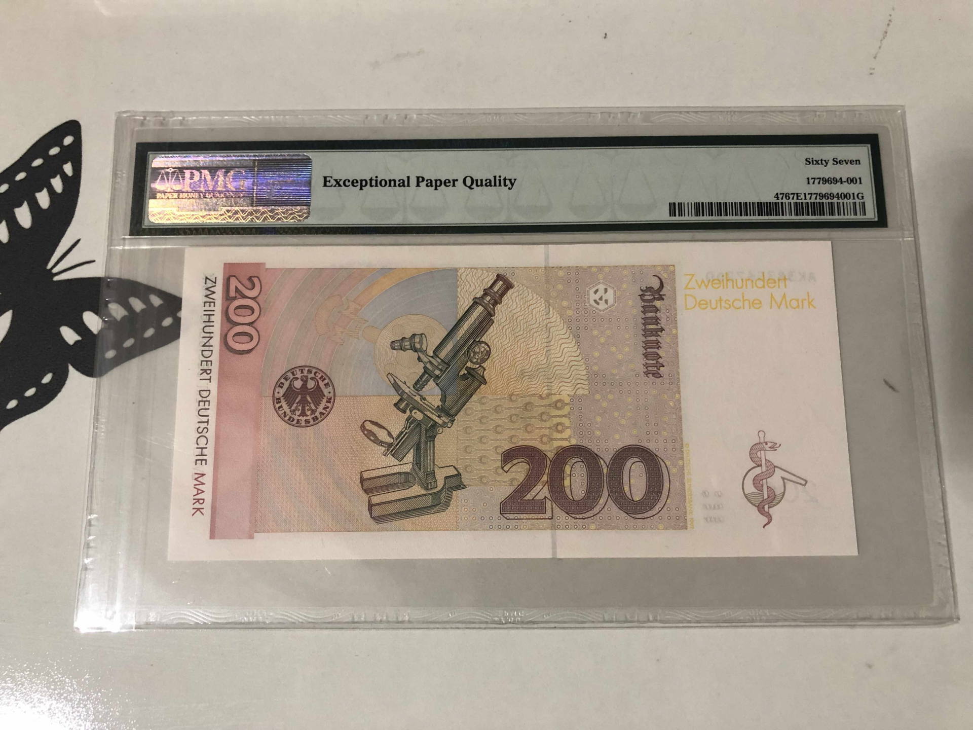 【收藏联盟】第101期拍卖——开启新纪元 德国 1989年 200马克 PMG67EPQ  