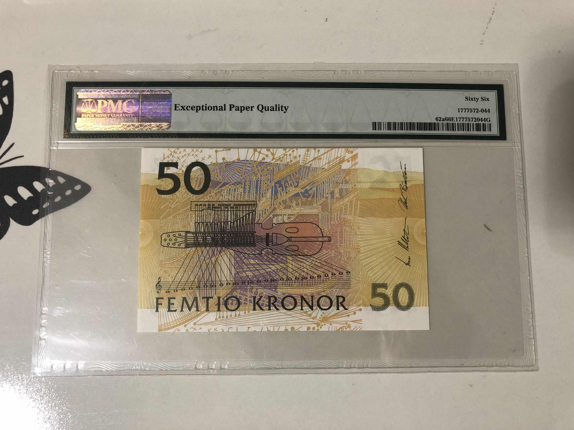 【收藏联盟】第101期拍卖——开启新纪元 瑞典 1996-02年 50克朗 p62a PMG66EPQ 初版 