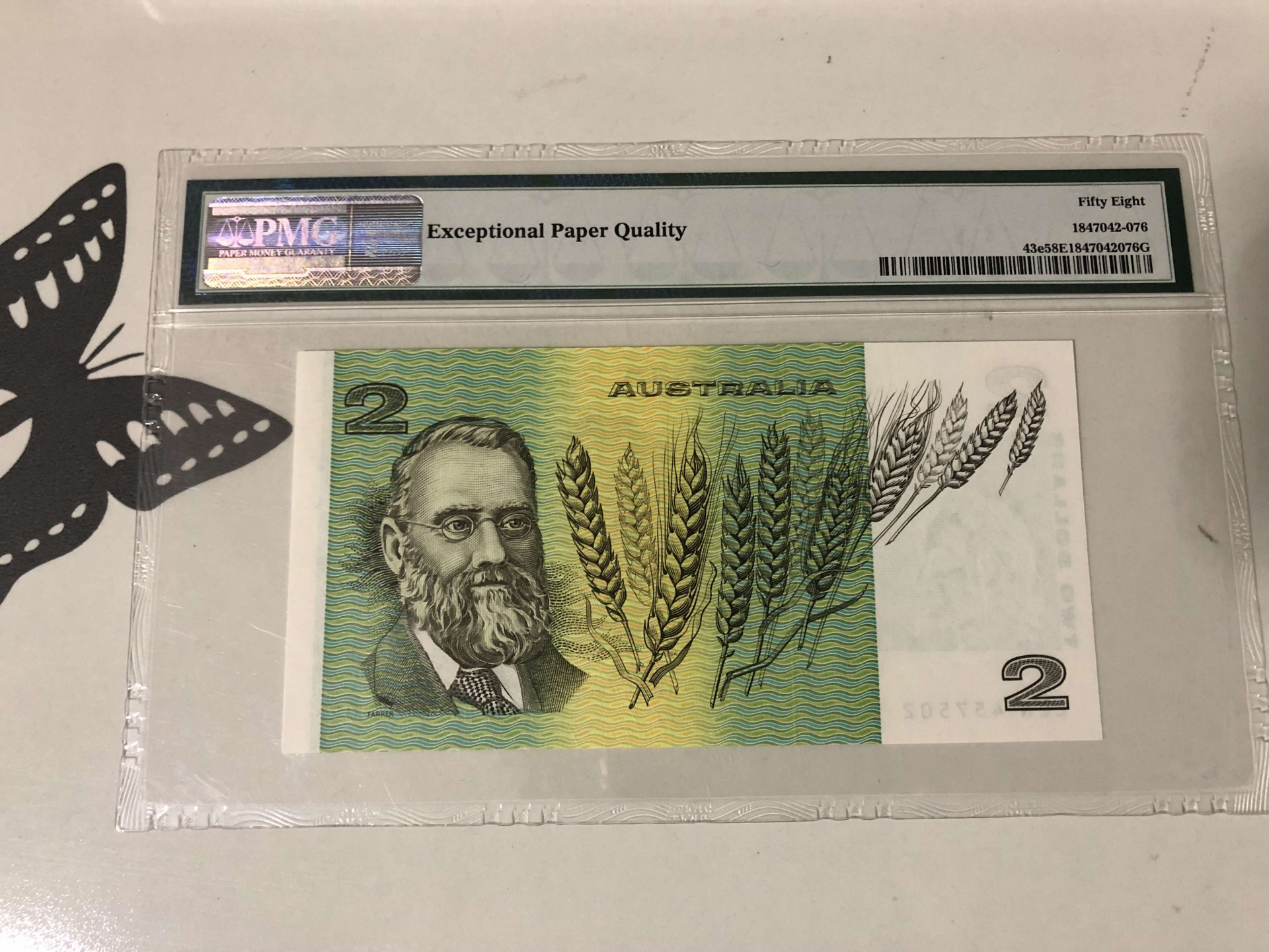 【收藏联盟】第101期拍卖——开启新纪元 澳大利亚 1985年 2元 PMG58EPQ 
