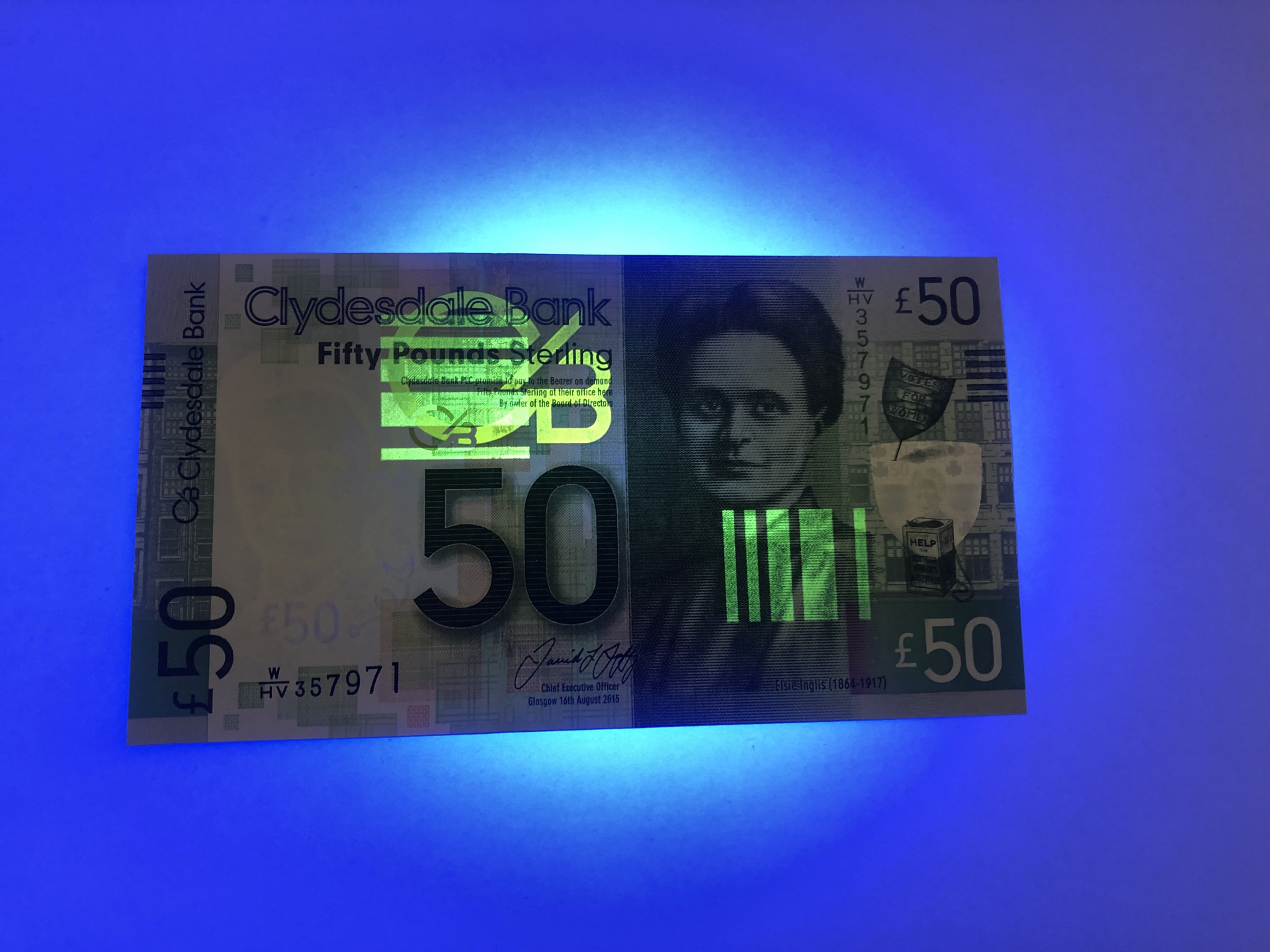 【收藏联盟】第101期拍卖——开启新纪元 苏格兰 克莱斯戴尔银行2015年 50 镑 全新UNC