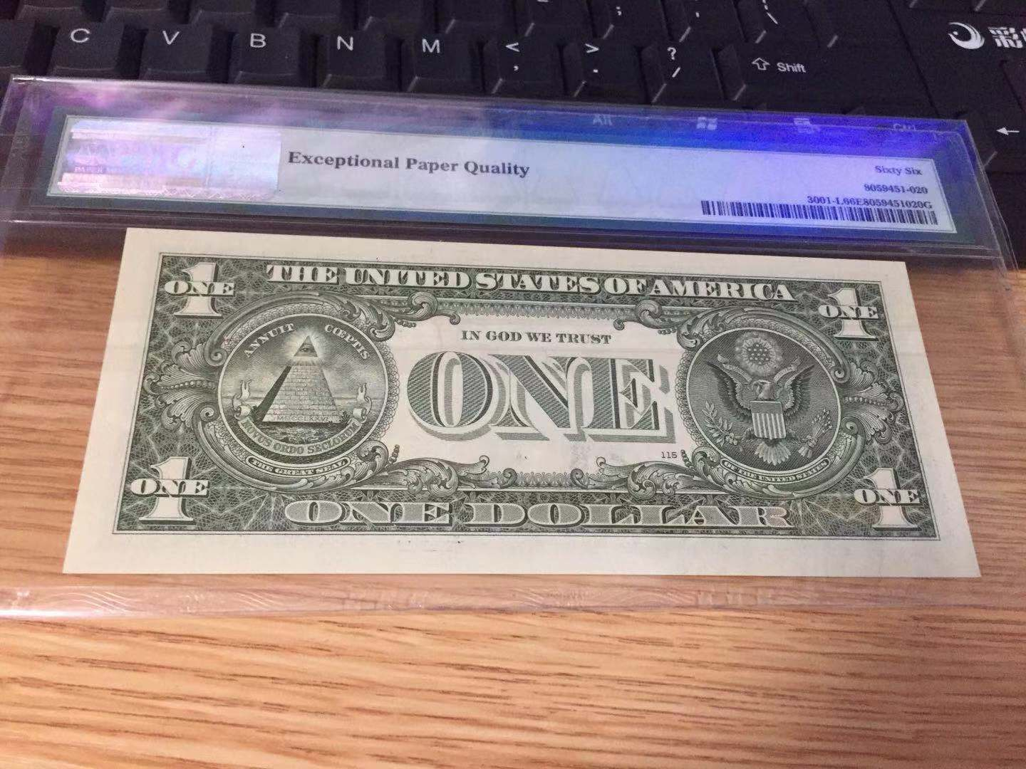 【收藏联盟】第101期拍卖——开启新纪元 【超级靓号】美国 2013年 1美元 pmg66EPQ 华盛顿 S/N：29999998 