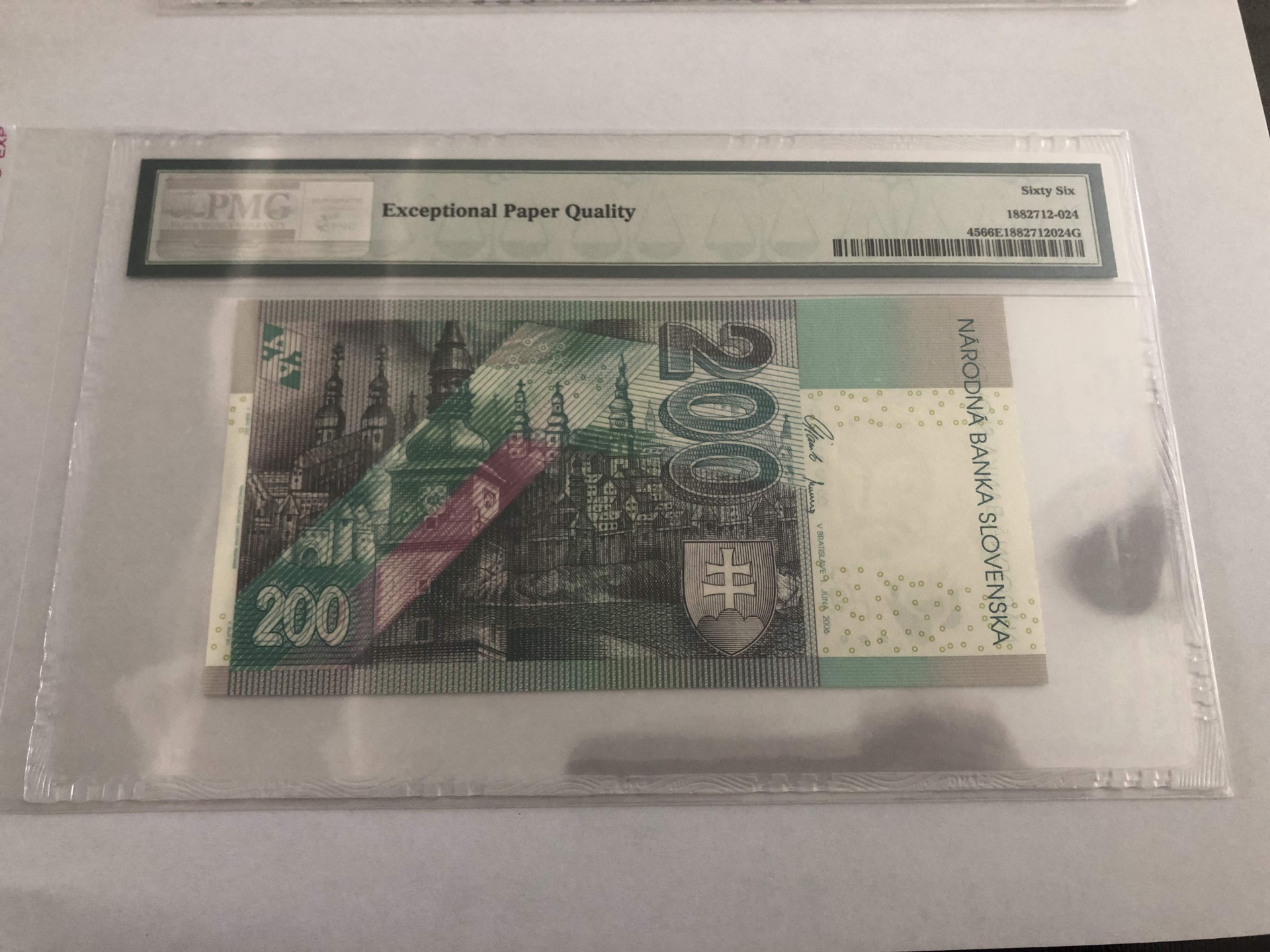 【收藏联盟】第101期拍卖——开启新纪元 斯洛伐克 2006年 200克朗 PMG66EPQ
