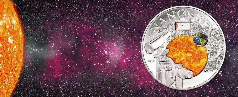 【随心拍&GetCoin】现代金银币拍卖第三十五期 库克2013年宇宙探索纳米芯片镶嵌银币
