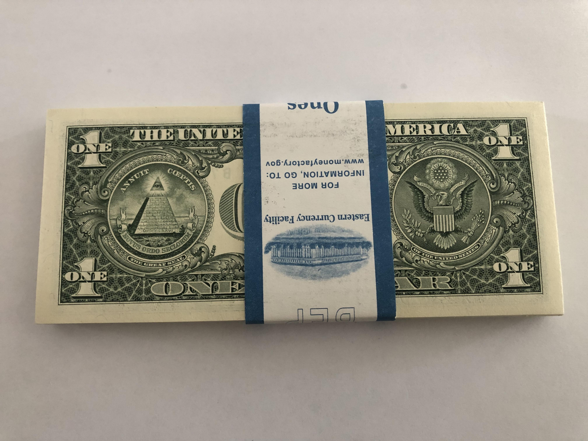 【收藏联盟】第101期拍卖——开启新纪元 【一刀100张】美国2009年 1美元 全新UNC 华盛顿 包含777豹子号