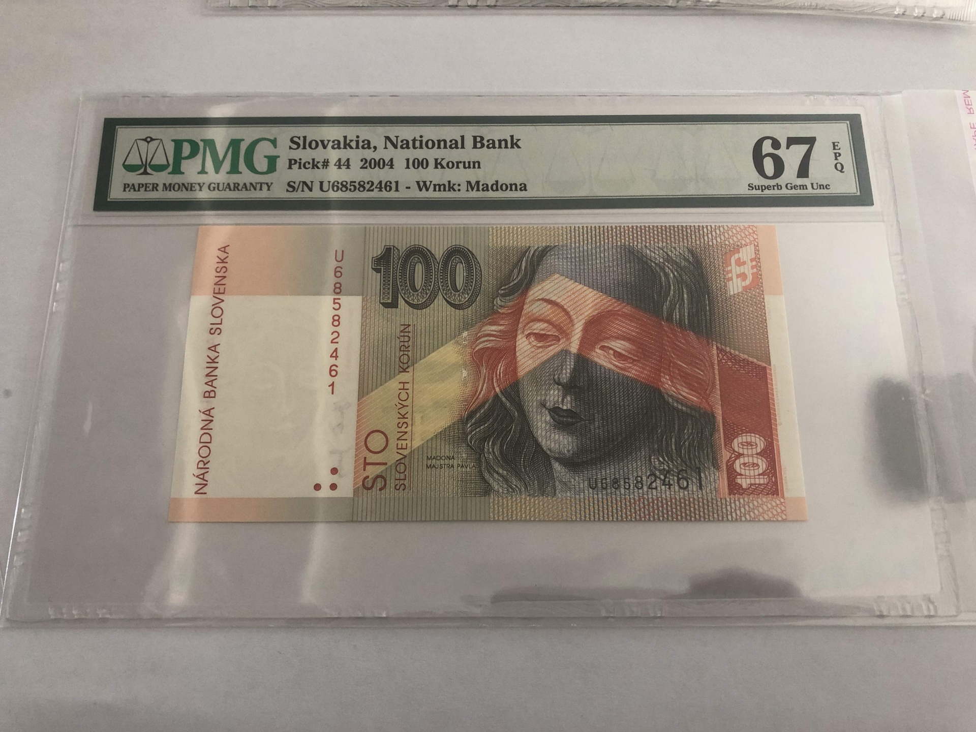 【收藏联盟】第101期拍卖——开启新纪元 斯洛伐克 2004年 100克朗 PMG67EPQ 高分