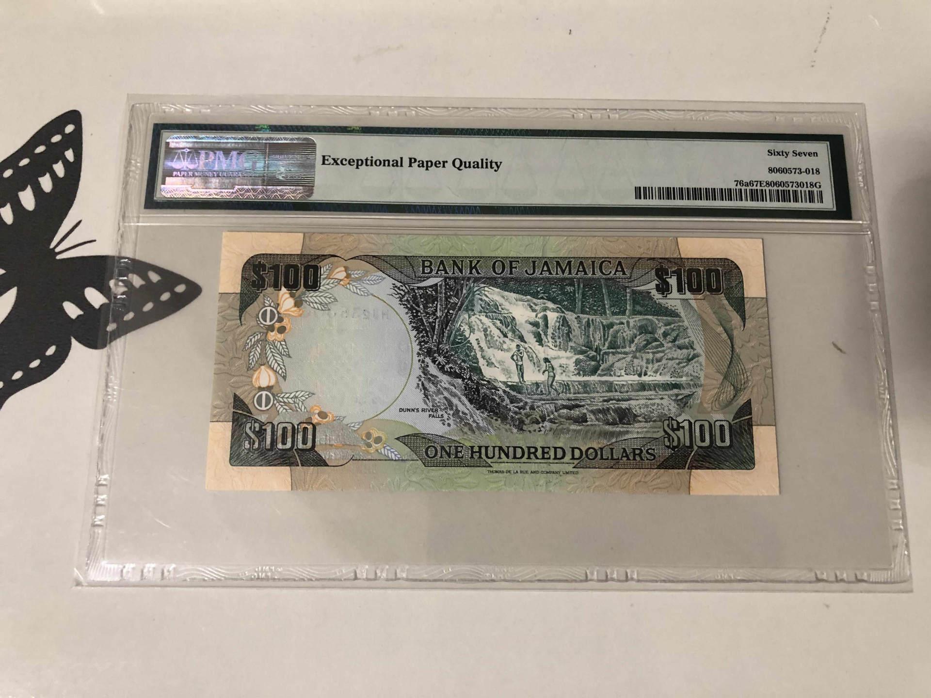 【收藏联盟】第102期拍卖 牙买加 1994年 100元 PMG67EPQ 高分