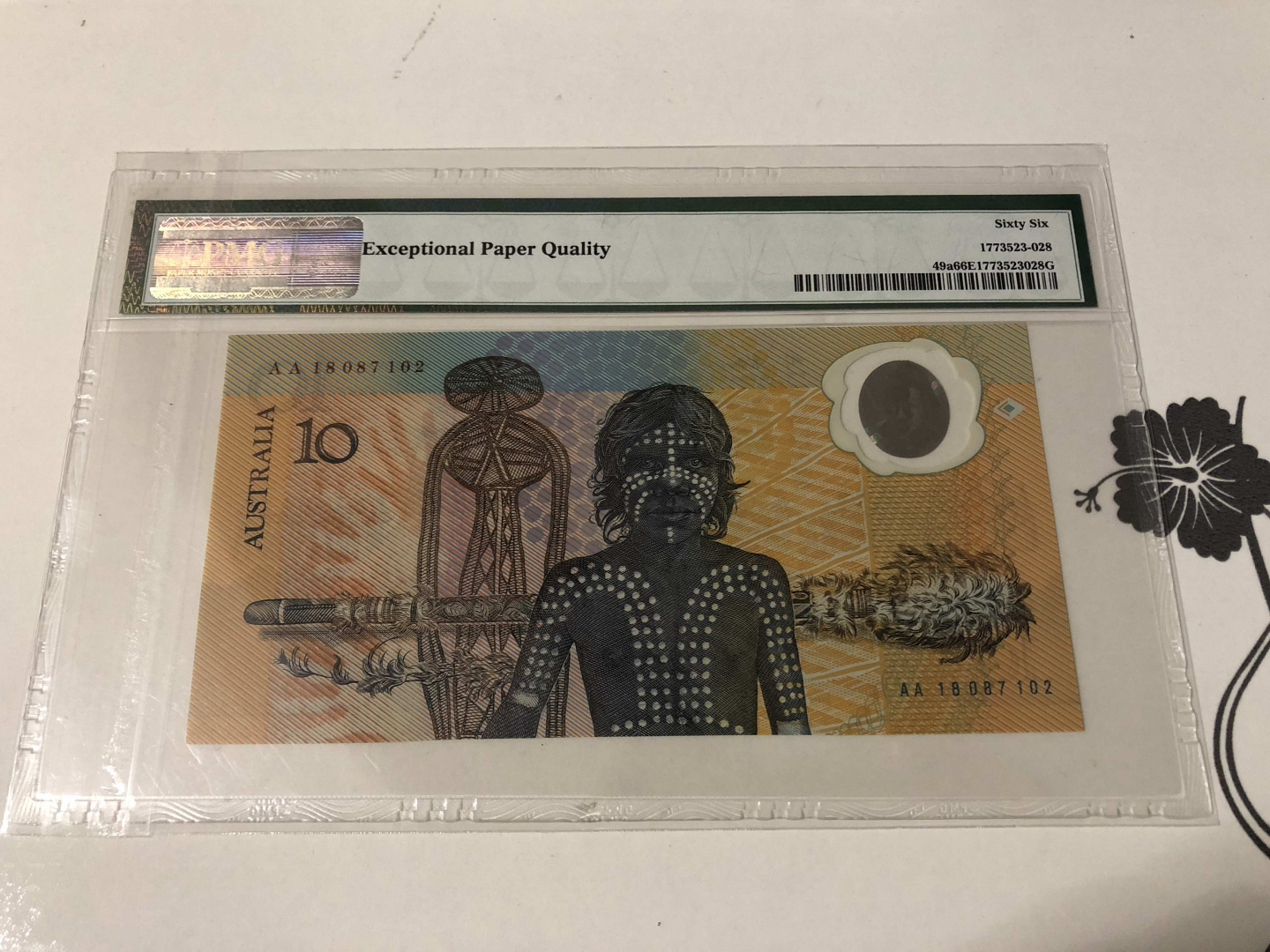 【收藏联盟】第103期拍卖——国庆节专场 澳大利亚1988年10元塑料钞 大帆船 移民200周年纪念钞 PMG66EPQ  AA冠