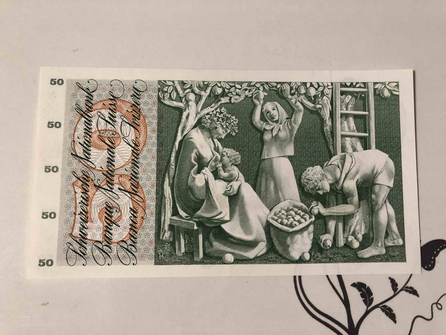 【收藏联盟】第103期拍卖——国庆节专场 瑞士 1968年 50法郎 UNC-品相 