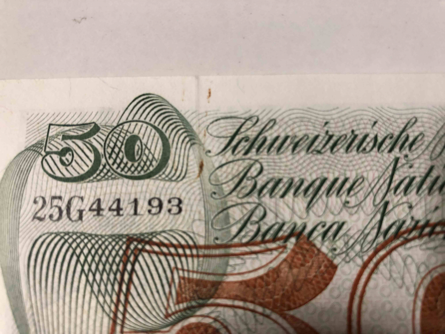 【收藏联盟】第103期拍卖——国庆节专场 瑞士 1968年 50法郎 UNC-品相 