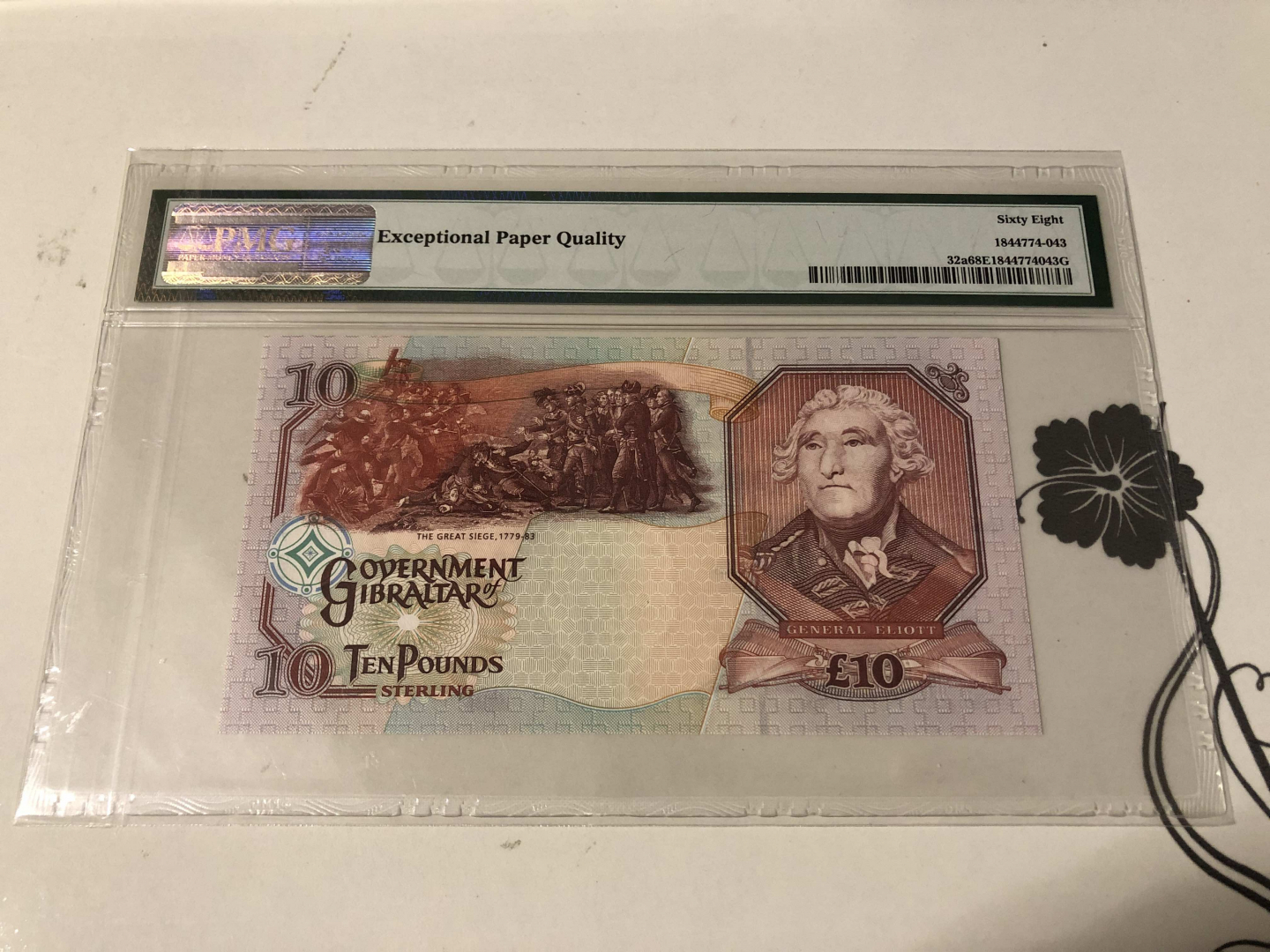 【收藏联盟】第103期拍卖——国庆节专场 直布罗陀 2006年 10镑 PMG68EPQ 唯一冠军分AA冠