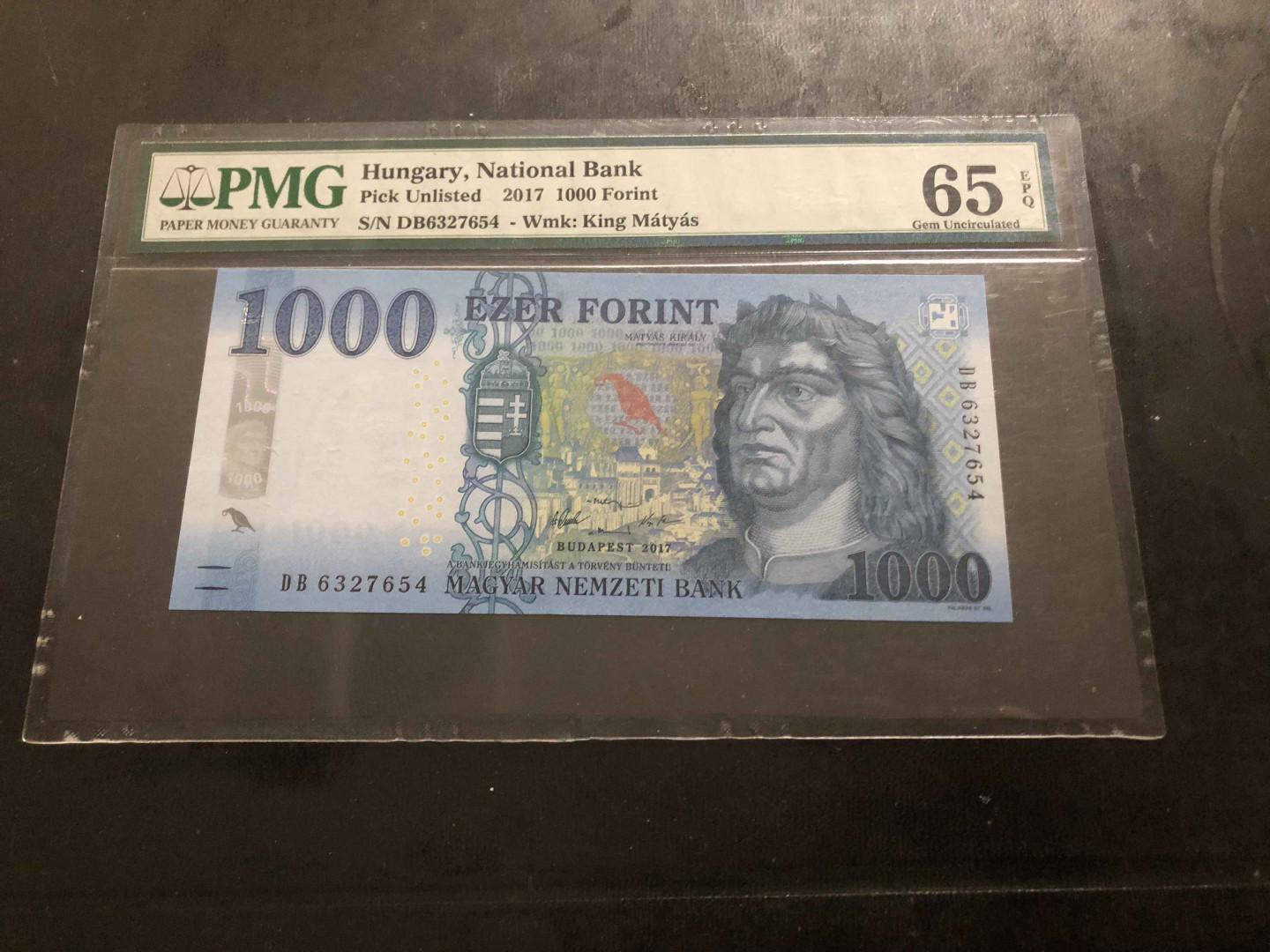 【收藏联盟】第104期拍卖 匈牙利 2017年 1000福林 PMG65EPQ