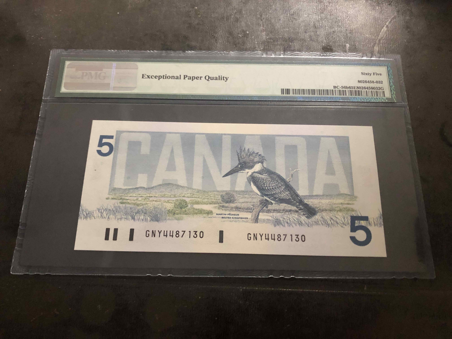 【收藏联盟】第104期拍卖 加拿大 1986年5元 PMG65EPQ