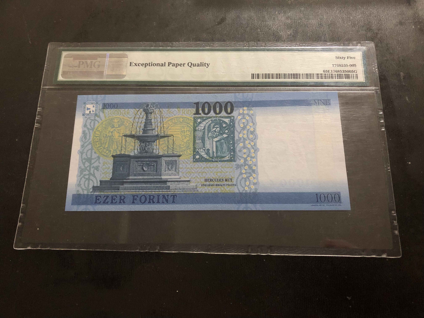 【收藏联盟】第104期拍卖 匈牙利 2017年 1000福林 PMG65EPQ