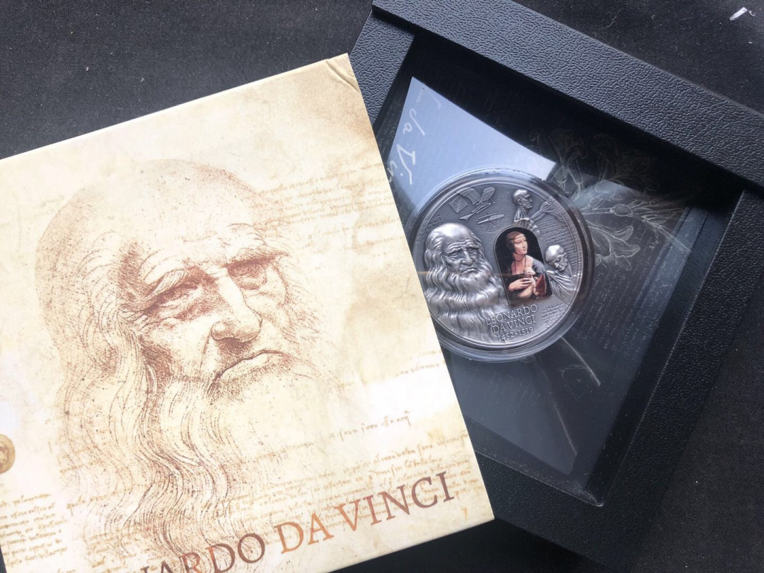 【币观天下】第八十六期钱币拍卖 【喀麦隆】2019高浮雕银币达芬奇500周年银币