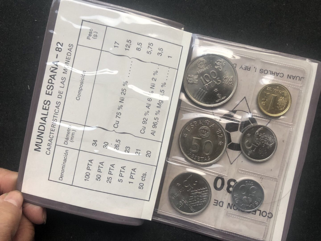 【币观天下】第八十六期钱币拍卖 【西班牙】西班牙1980世界杯套币6枚