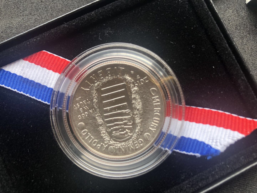 【币观天下】第八十六期钱币拍卖 【美国】美国2019年登月半美元镍币【弧形】