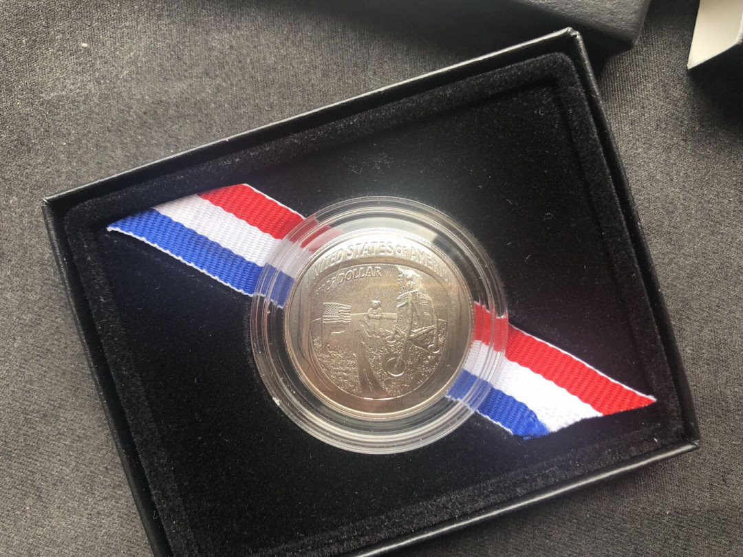 【币观天下】第八十六期钱币拍卖 【美国】美国2019年登月半美元镍币【弧形】