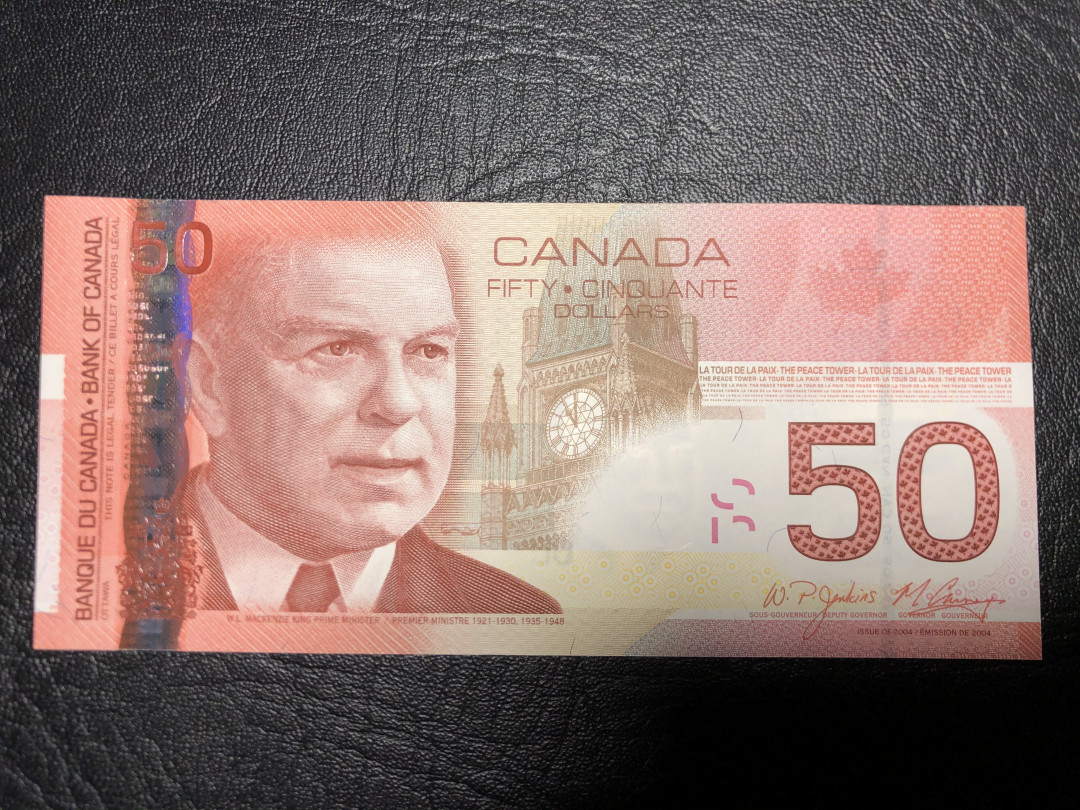 《外钞收藏家》第七十二期拍卖 加拿大2004年旅版50  全新unc
