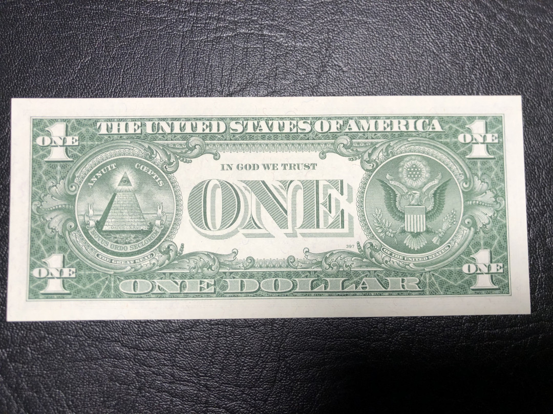 《外钞收藏家》第七十二期拍卖 1957年1美元 蓝库印 全新品相