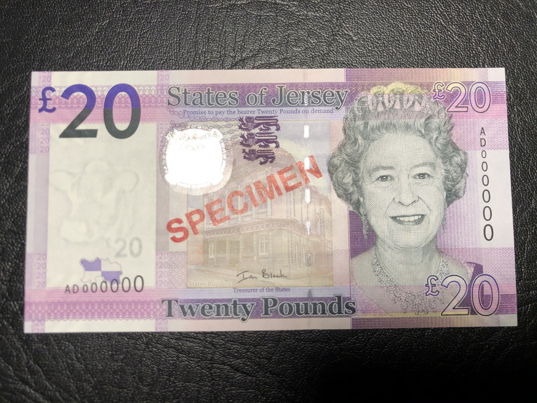 《外钞收藏家》第七十二期拍卖 泽西20镑样钞 全新unc