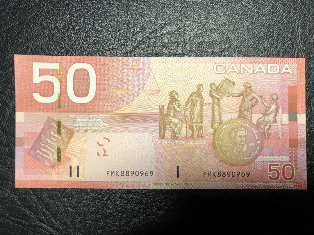 《外钞收藏家》第七十二期拍卖 加拿大2004年旅版50  全新unc