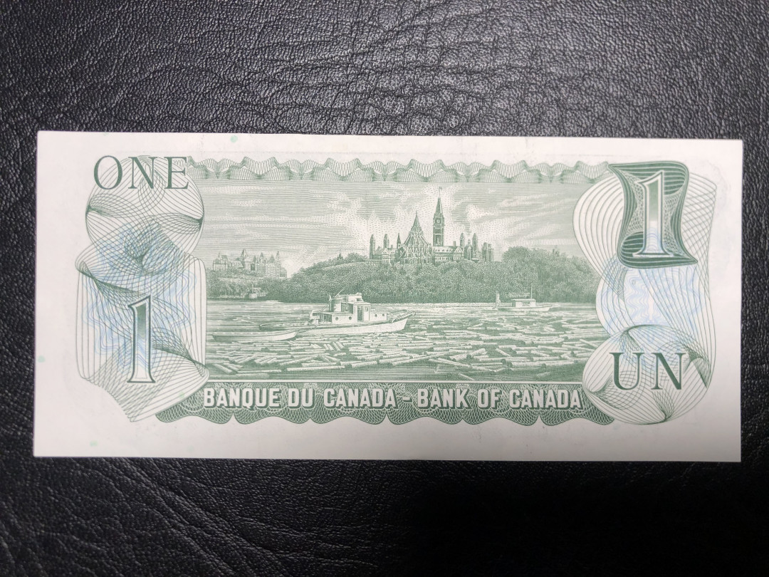 《外钞收藏家》第七十二期拍卖 加拿大1973年1加元 全新品相