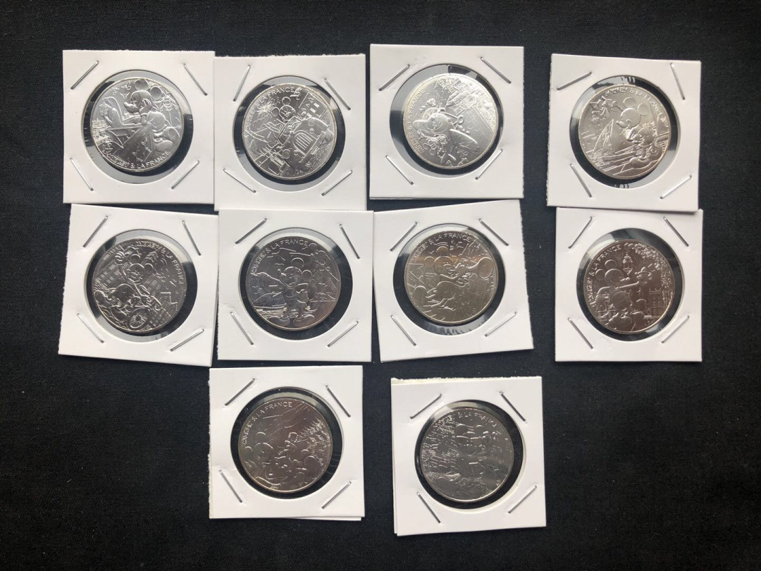 【币观天下】第八十七期钱币拍卖 【法国】10欧元米奇银币10枚～