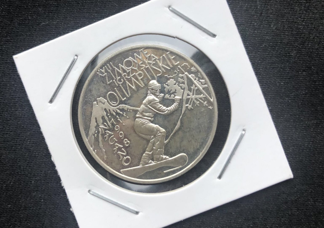 【币观天下】第八十七期钱币拍卖 【波兰】1998年波兰冬奥 滑雪银币