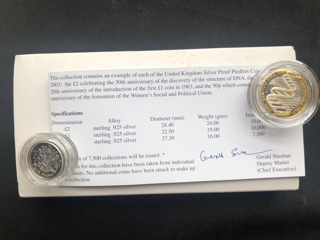 【币观天下】第八十七期钱币拍卖 【英国】2003DNA加厚3枚币套装