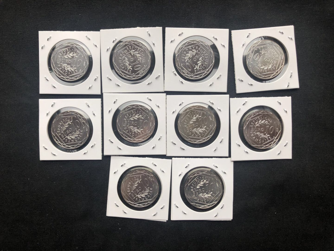 【币观天下】第八十七期钱币拍卖 【法国】10欧元米奇银币10枚～