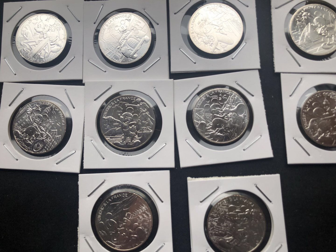 【币观天下】第八十七期钱币拍卖 【法国】10欧元米奇银币10枚～