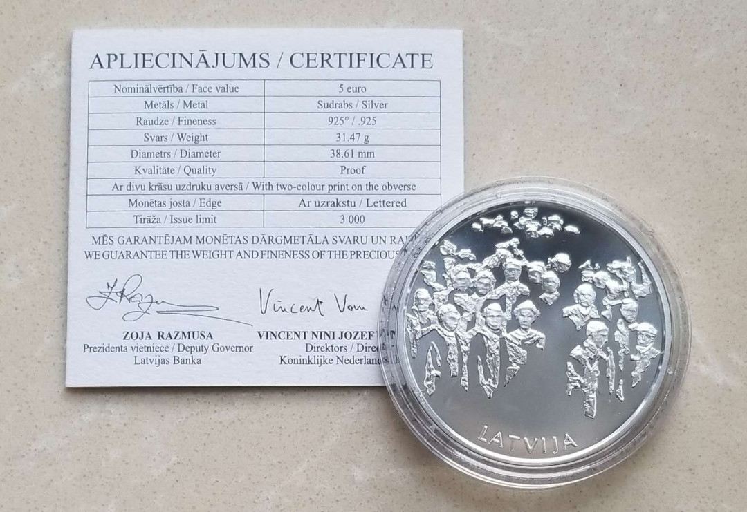 【随心拍&GetCoins】现代金银币拍卖第三十七期 拉脱维亚2018年命运的花园彩色银币